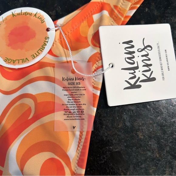 Kulani Kinis Orange and White Swim Sarong - Picture 3 of 6